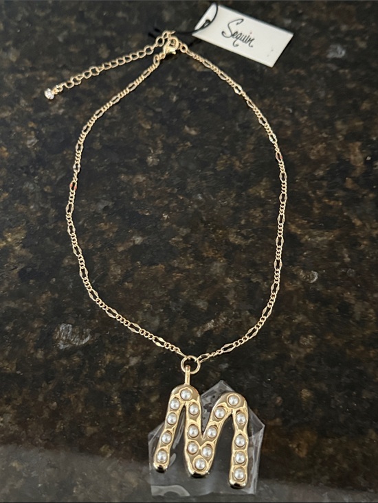 Sequin-Anthropologies Jewelry - Sequin Jewelry Gold-Tone Pearl Initial "M"
Pendant Necklace From Anthropologies🔥